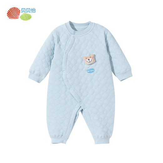 贝贝怡新生婴儿衣服秋冬加厚夹棉保暖连体衣男女宝宝哈衣爬服冬装ZB4CL016 商品图5