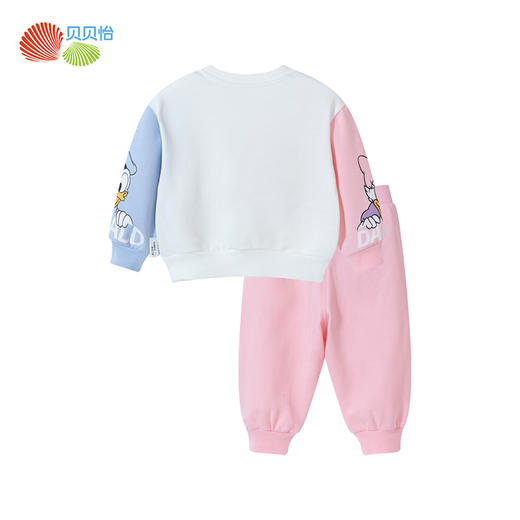 贝贝怡迪士尼联名女童卫衣套装秋冬新款加绒保暖中大童冬装两件套ZB3CT005 商品图7