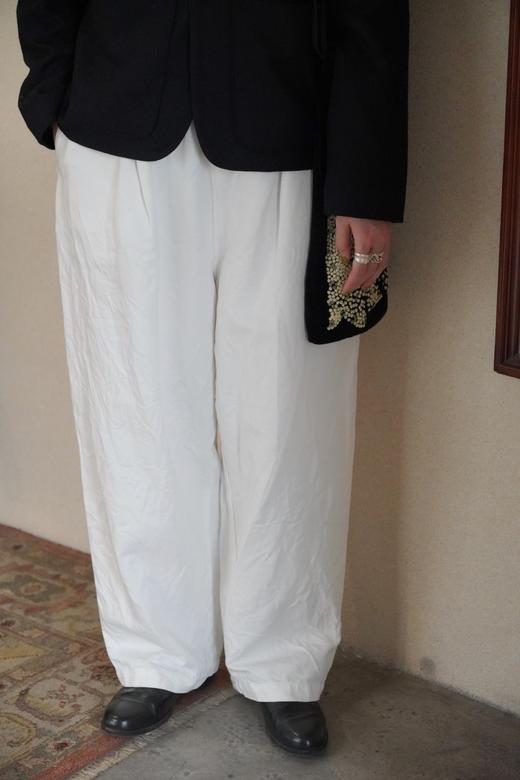 LABORATORY黑色米白深蓝阔腿裤 商品图0