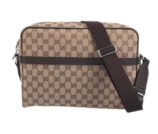 【新品到仓特惠秒】Gucci 古驰 男士经典褐色拉链开合老花相机包/单肩包 11739 商品图4