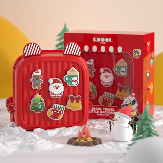 【圣诞限定款 潮流小挎包/背包】KOOOL儿童国潮圣诞小包包2023新品 卡通挎包 拼出自己的创意 商品图6