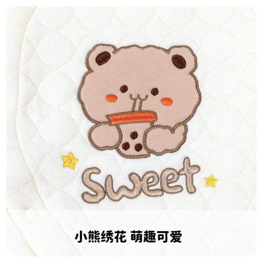贝贝怡童装宝宝连体衣秋冬保暖爬服夹棉和尚服贴身睡衣套装ZB4CL005 商品图3
