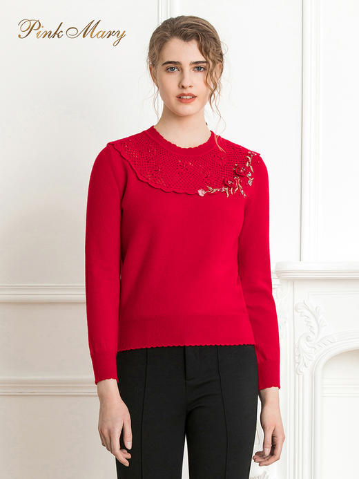 粉红玛琍羊毛衫 商品图0