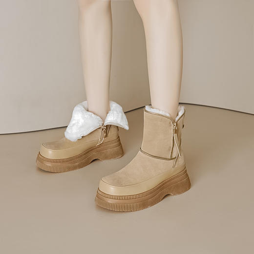 保暖舒适，羊皮毛一体雪地靴MLD-AC660 商品图7