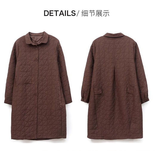 裁缝学苑AS145夹棉风衣外套纸样女装新款中年妈妈中长款绗棉样衣 商品图4