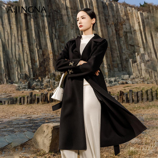 【商场同款】阿菁娜大方简洁时髦经典大衣A30D211013 商品图3