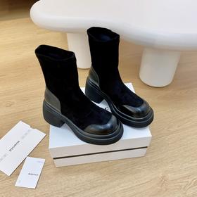 JEHURFIE专柜爆款增高弹力瘦瘦短靴AB23199