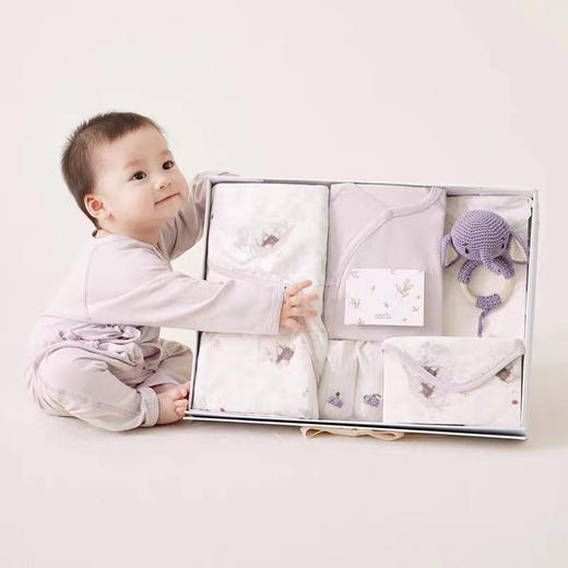 Mama's Collection 莫果/猫头鹰系列新生儿宝宝满月初生婴儿礼盒四季套装送礼高档 0-6个月 商品图3