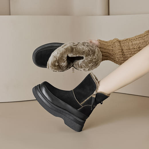 保暖舒适，羊皮毛一体雪地靴MLD-AC660 商品图8