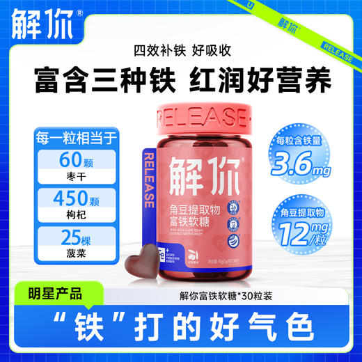 【超值6瓶装】解你蓝莓叶黄素酯软糖+富铁软糖组合【48小时内发货】 商品图1