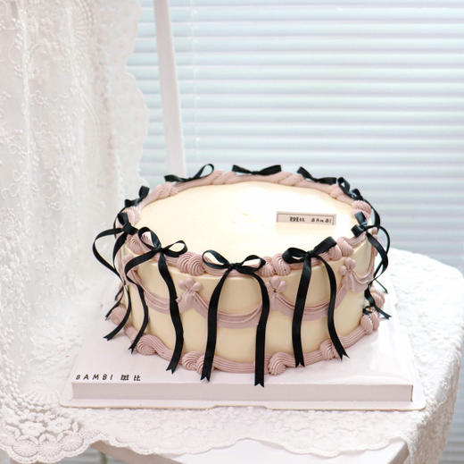 黑丝带蝴蝶结丨奶油蛋糕 商品图3
