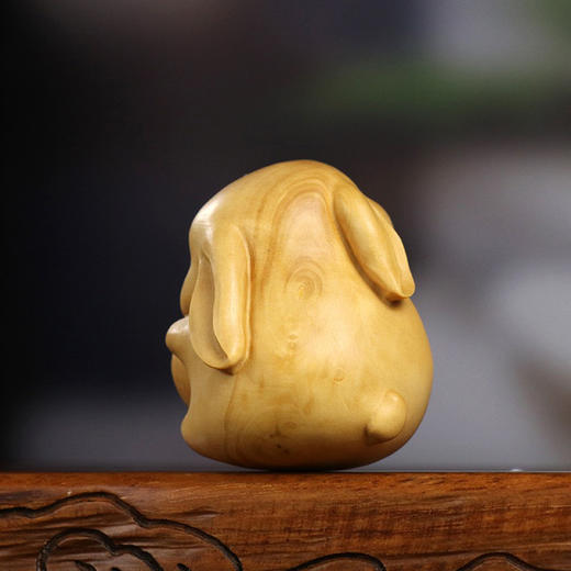 爱心兔°黄杨木小挂件 商品图4