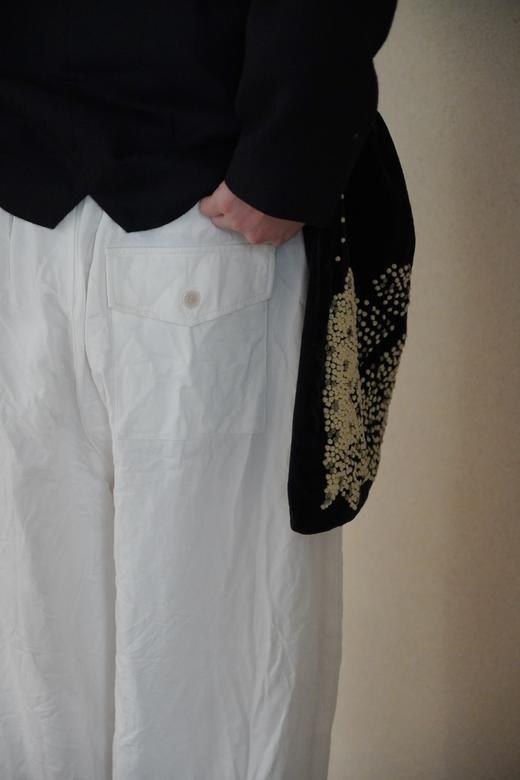 LABORATORY黑色米白深蓝阔腿裤 商品图2