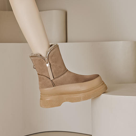 保暖舒适，羊皮毛一体雪地靴MLD-AC660 商品图0