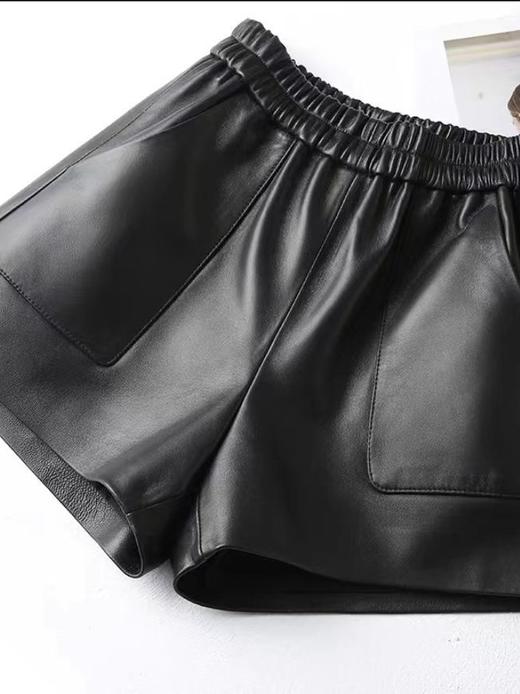 丁摩 海宁真皮短裤绵羊皮高腰显瘦靴裤子2869 商品图2