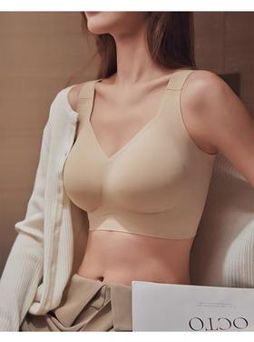 （新品-很舒服）三重提拉 果冻胶条内衣 大胸显小 收副乳无痕文胸 薄款 面料如蚕丝般舒适 （按身高+体重选尺码，卡码拍小 /小胸和平胸不建议拍）#W2402