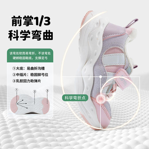 贝贝怡童鞋男女童加绒运动鞋冬季魔术贴小童休闲鞋软底ZB4CX007 商品图14