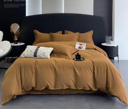 轻奢纯色火山磨毛四件套2.0*2.3m G117900032 商品图1