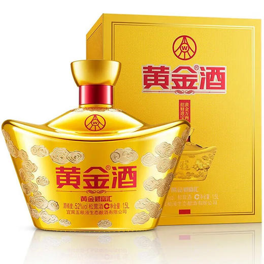 【健康礼赠】五粮液  52度 黄金酒松茸酒 1.5L*1瓶礼盒装 商品图0