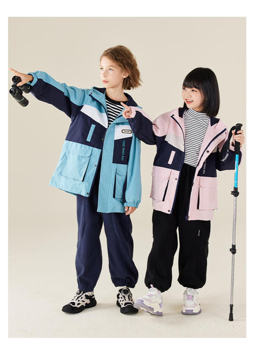 【米粒妈推荐】龙之涵 亲子款 秋冬新款加绒保暖外套 双面绒上衣马甲 一衣三穿冲锋衣  加绒防风冲锋裤 抗静电 婴幼儿A类标准 商品图2