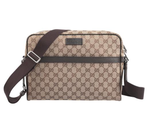 【新品到仓特惠秒】Gucci 古驰 男士经典褐色拉链开合老花相机包/单肩包 11739 商品图0