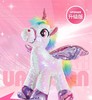 亮片独角兽DY016_PINK_M芭比粉骨架款独角兽摆件 商品缩略图2