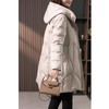 高级感90白鹅绒羽绒服女中长款2023冬季新款宽松加厚连帽外套 商品缩略图2