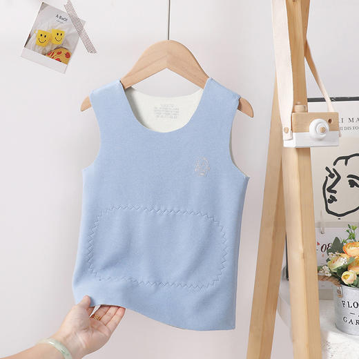 年终大促！【两件/49.9！儿童保暖贴片背心】AB面童装羊毛蚕丝秋冬女童男童双面磨毛绒马甲，AB两面设计巧妙，背心换个面就像魔术般换了一款新服饰。ry 商品图1