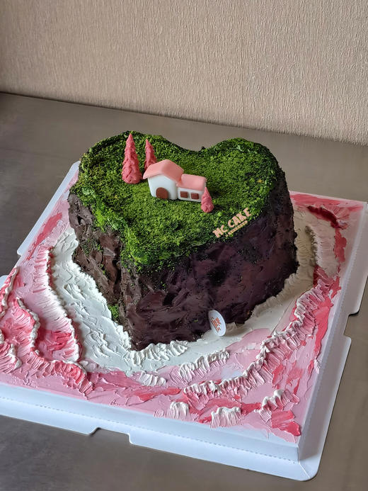 微景观|粉色爱心海岛蛋糕 商品图1