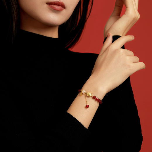 ZEGL设计师本命年红色手链女生红玛瑙手串女款朱砂新年礼物手饰品 商品图4