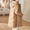 LS52391601 鹅绒服女羽绒服中长款气质洋气高端宽松连帽减龄休闲保暖外套潮 商品缩略图3