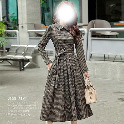 裁缝学苑AS150复古中长款连衣裙纸样女装毛呢感长裙子样板图 商品图3