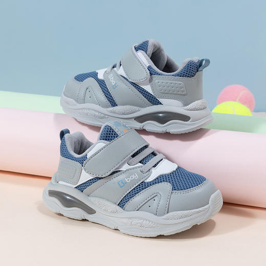 贝贝怡童鞋跑步鞋秋冬软底男女童机能鞋网面透气运动鞋子234X521 商品图3