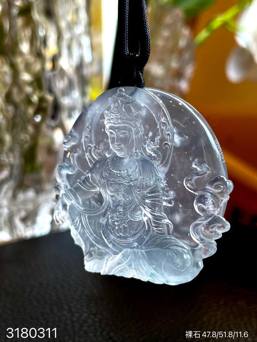 玻璃种水月观音挂坠【3180311】具体价格微信咨询 商品图5