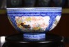 青花内外画开光花鸟罗汉碗 商品缩略图0