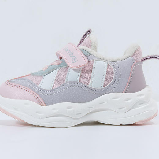 贝贝怡童鞋男女童加绒运动鞋冬季魔术贴小童休闲鞋软底ZB4CX007 商品图10