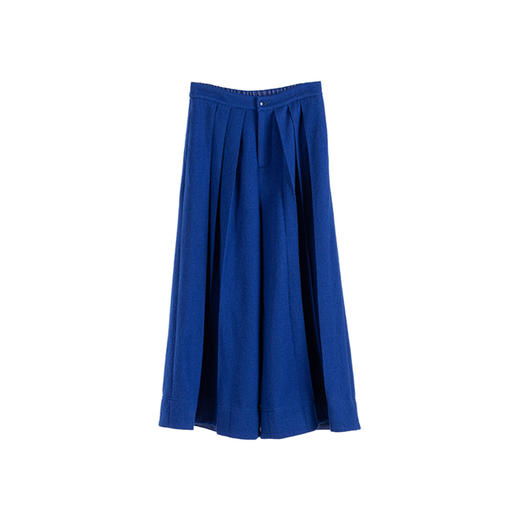 绽放859朵/【IP兰州系列】高端双层绵羊毛棉松紧腰立体压褶阔腿裤 商品图3