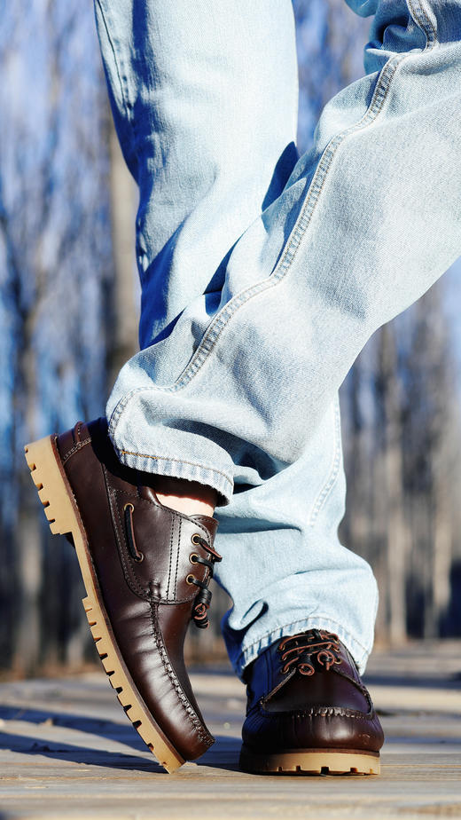 限时特价——葡萄牙原产男士温暖舒适棉内衬休闲皮鞋一脚蹬KILIMANJARO乞力马扎罗-酒红色 商品图14