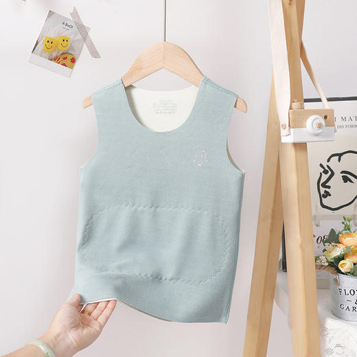 年终大促！【两件/49.9！儿童保暖贴片背心】AB面童装羊毛蚕丝秋冬女童男童双面磨毛绒马甲，AB两面设计巧妙，背心换个面就像魔术般换了一款新服饰。ry 商品图7