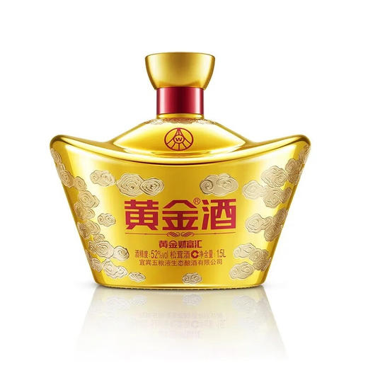 【健康礼赠】五粮液  52度 黄金酒松茸酒 1.5L*1瓶礼盒装 商品图1