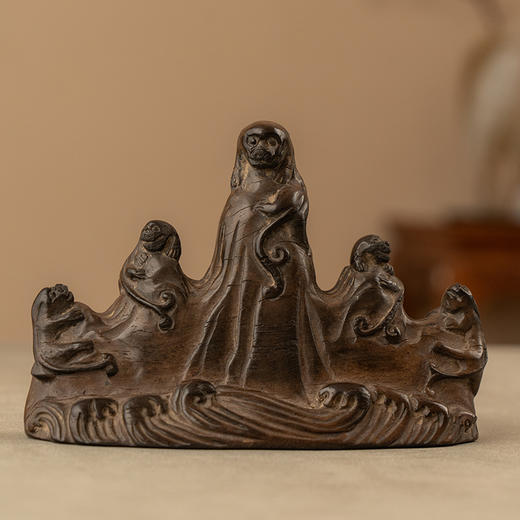 清 紫檀螭纹笔架山 商品图0
