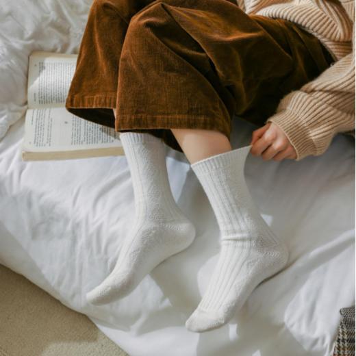 纯色简约羊毛袜，穿上像火炉般温暖，百搭配色，让你从沉闷的冬天跳出来 商品图3