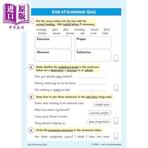 【中商原版】KS2 English Targeted Question Book Challenging Grammar Punctuation&Spelling Year 4 Stretch 商品图4