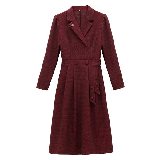 单件修身通勤简约西装领长袖中长款西装裙HR-WA23029 商品图4