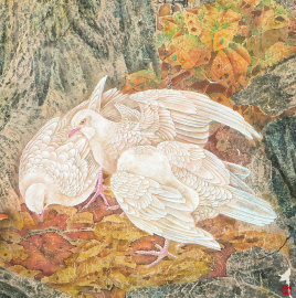 返影翠方深抱枕2