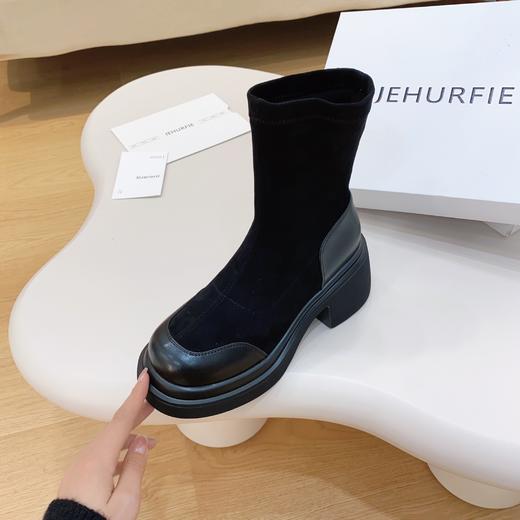 JEHURFIE专柜爆款增高弹力瘦瘦短靴AB23199 商品图1