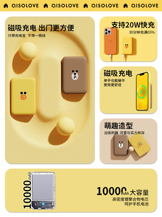 素乐 LINE W12 pro 磁吸充电宝 商品图3