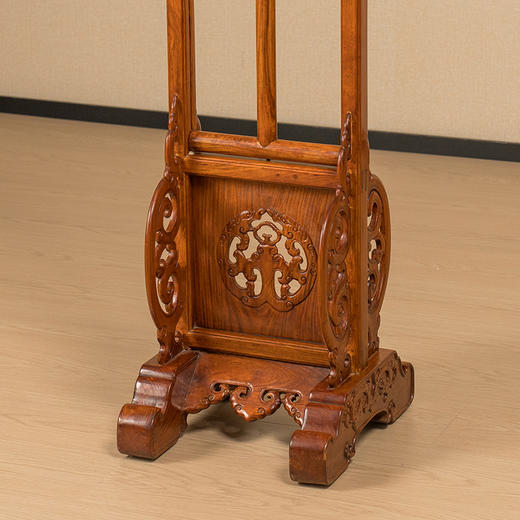 二十世纪 黄花梨透雕螭龙纹升降式灯台 商品图2