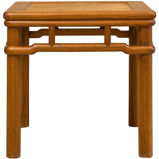 二十世纪 黄花梨圆包圆罗锅枨矮栳方凳 商品图5