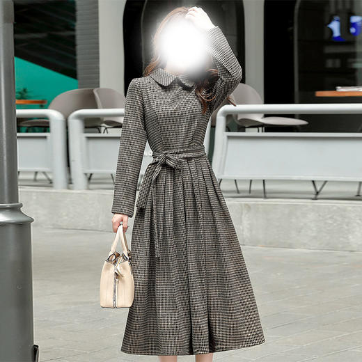 裁缝学苑AS150复古中长款连衣裙纸样女装毛呢感长裙子样板图 商品图2